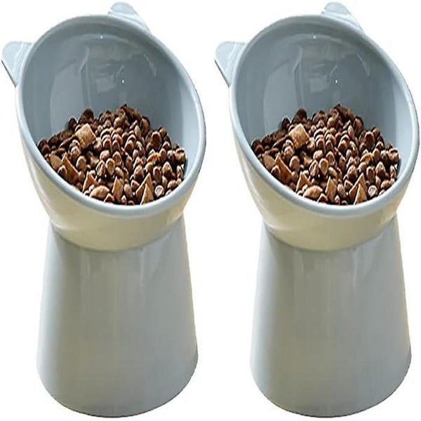 Non-slip Food And Water Bowl For Small Dog Flat Face Cat (blue + Blue) - Elevate Carousel 1