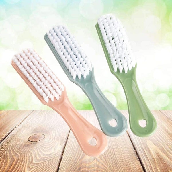Handle Grip Nail Brush - Fingernail Scrub Cleaning Brushes For Clothes Shoes - H Carousel 5