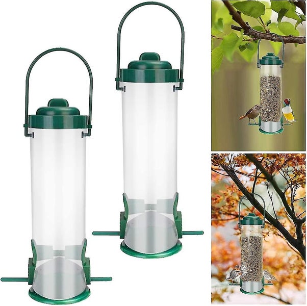 2 Pieces Bird Feeder - Hanging Wild Bird Seed Dispenser for Outdoor Garden Balco Carousel 1