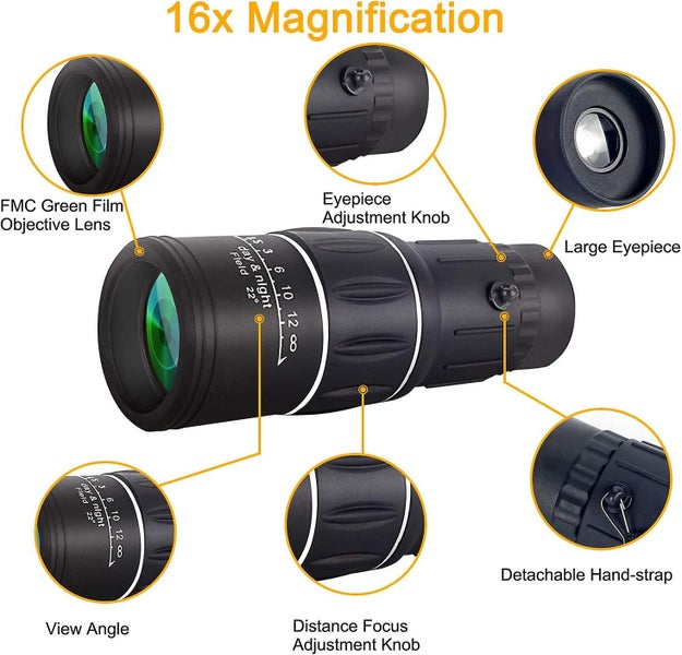 Monocular Telescope, 16x52 Hd Monocular With Holder &tripod For Smartphone,clear Carousel 2
