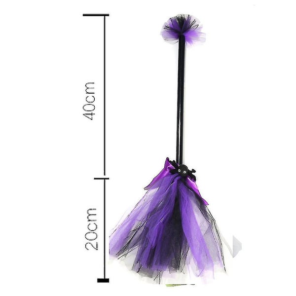 Kids Witch Broom - Hanging Witches Broomstick Prop Carnival Halloween Party Deco Carousel 2
