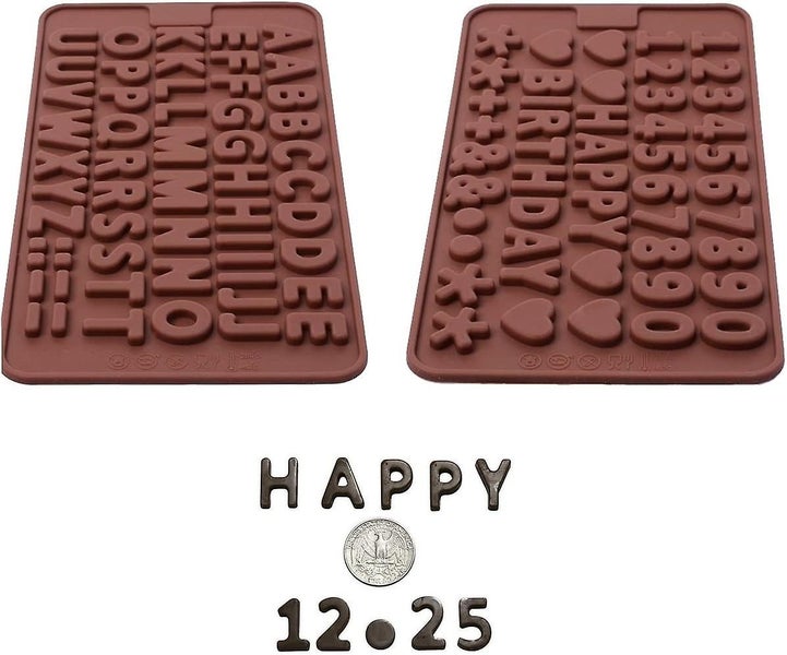 Happy Birthday Cake Decorations Silicone Letter Mold And Number Chocolate Molds Carousel 1