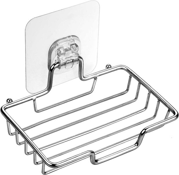 Self Adhesive Soap Dish, No Drilling Soap Dish, Durable 304 Stainless Steel Spon Carousel 1