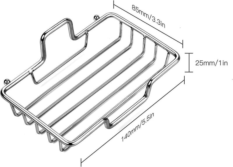 Self Adhesive Soap Dish, No Drilling Soap Dish, Durable 304 Stainless Steel Spon Carousel 2