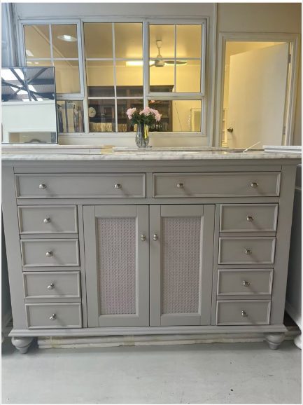 CLEARANCE Judah Single Vanity Marble Top W122cm - Grey *45% OFF Last Floor Model Carousel 2