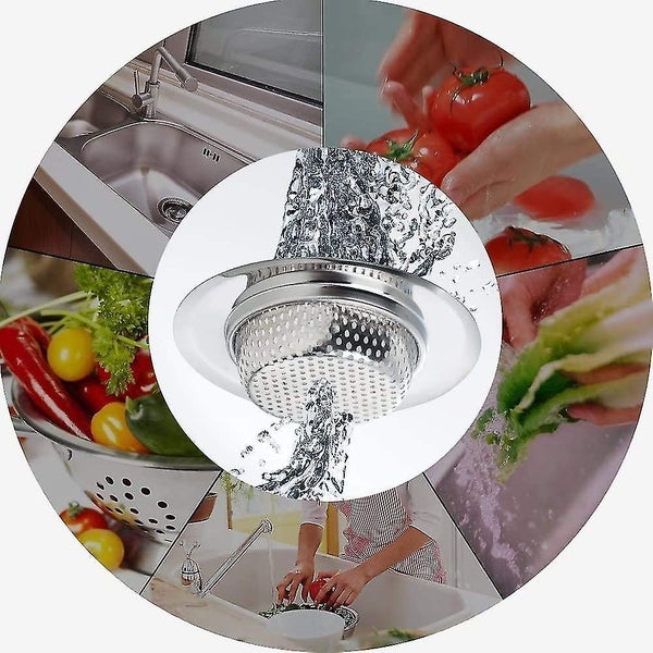 2 Pcs Kitchen Sink Strainer, Stainless Steel Sink Strainer, Sink Grid (large) Carousel 5