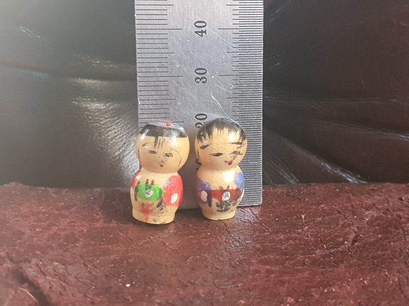 Pair Tiny Kokesi Dolls Carousel 2