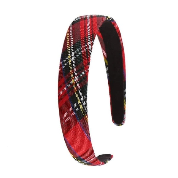Plaid Headband Stitching Fabric Hairband Carousel 5