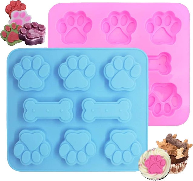 2 Pack Silicone Molds Puppy Dog Paw And Dog Bone Silicone Dog Treat Molds For Ba Carousel 1