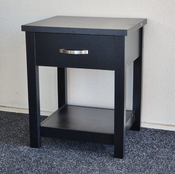 Bedside Table Black bedside Table one drawer Carousel 1
