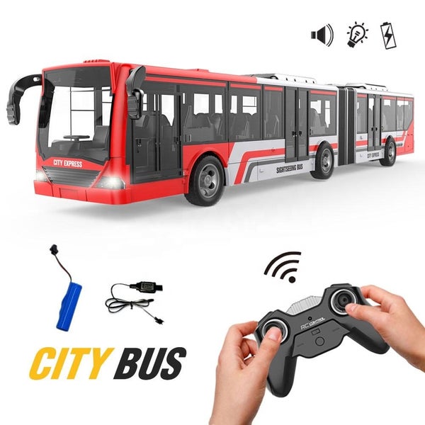 2.4ghz 4 Channels Remote Control Bus Toy Full Function RC Bus Model Toy Carousel 1