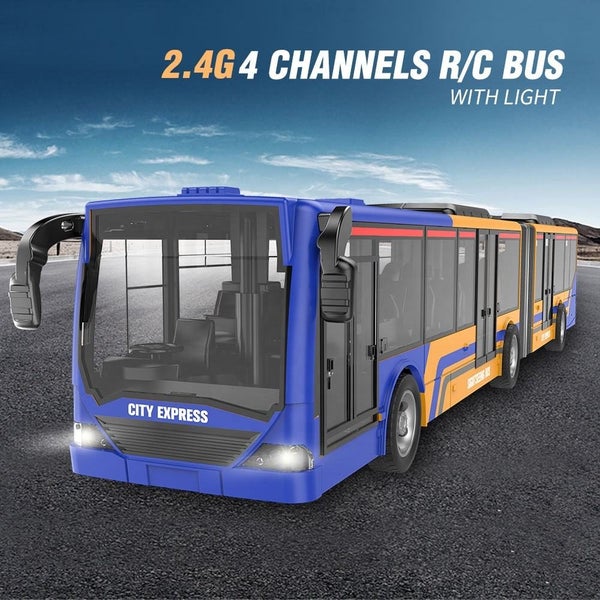 2.4ghz 4 Channels Remote Control Bus Toy Full Function RC Bus Model Toy Carousel 2