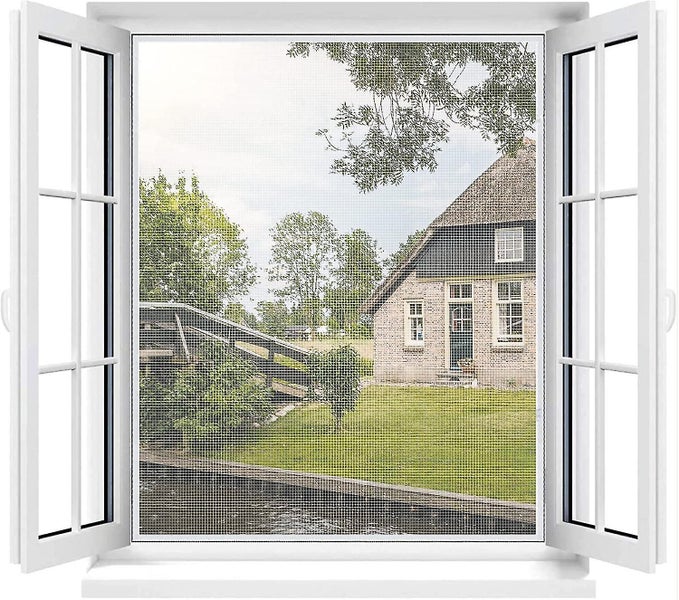 Mosquito Net Window Cuttable, Universal Washable Net With Adhesive Fine Mesh Str Carousel 1