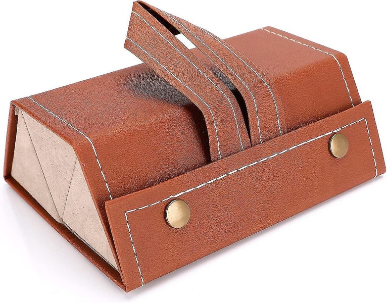 Glasses Storage Box - 3 Slot Display Box, PU Leather Sunglasses Organizer - Brow Carousel 1