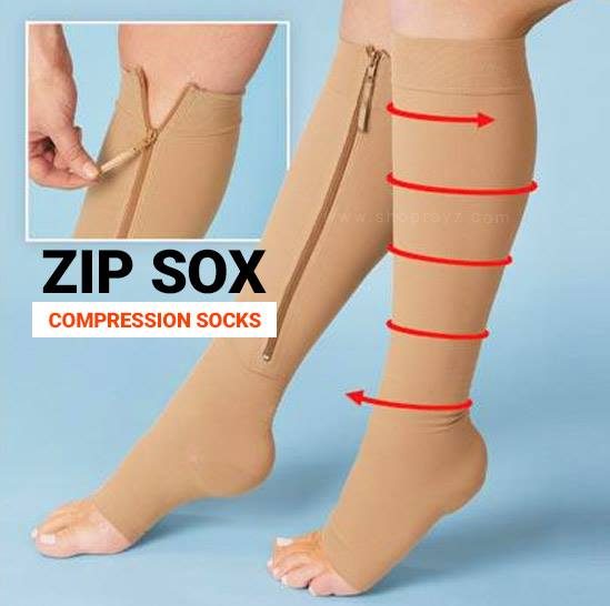 Compression Socks Relief with Zip - S/M size Carousel 1