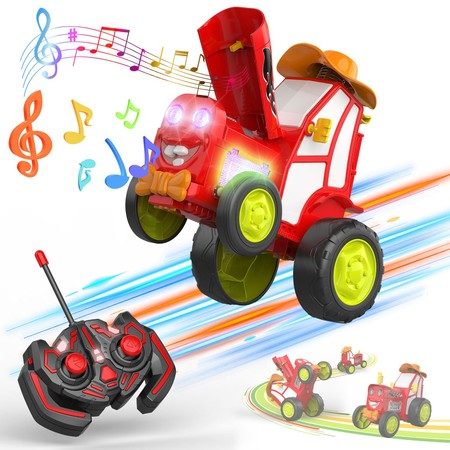 Crazy Jumping Car Toys RC Stunt Dancing Car with LED Light Music Carousel 1