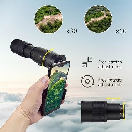 300x40 Monocular Telescope High Powered Zoom for Smartphone Handheld Monocular w Carousel 1