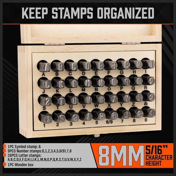 Number and Letter Metal Stamping Punch Kit 2037254 Carousel 1