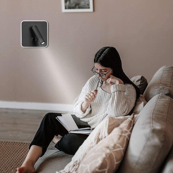 Modern LED Wall Light - Adjustable Swivel Wall Reading Light with Switch, 3W LED Carousel 5