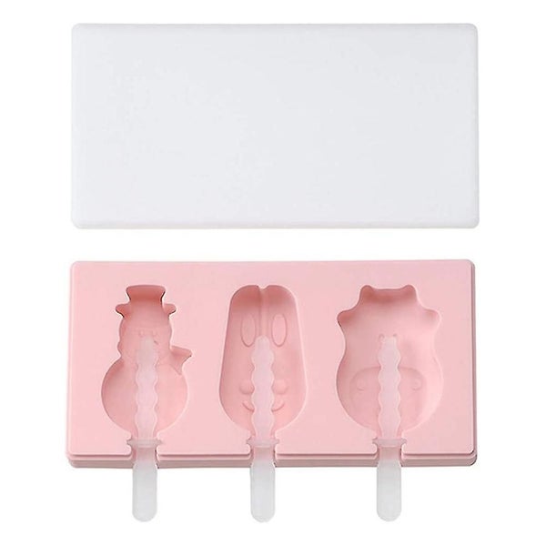 Siamese Ice Cream Mould with Lid - Silicone Homemade DIY Ice Cream Stick Mold Carousel 1