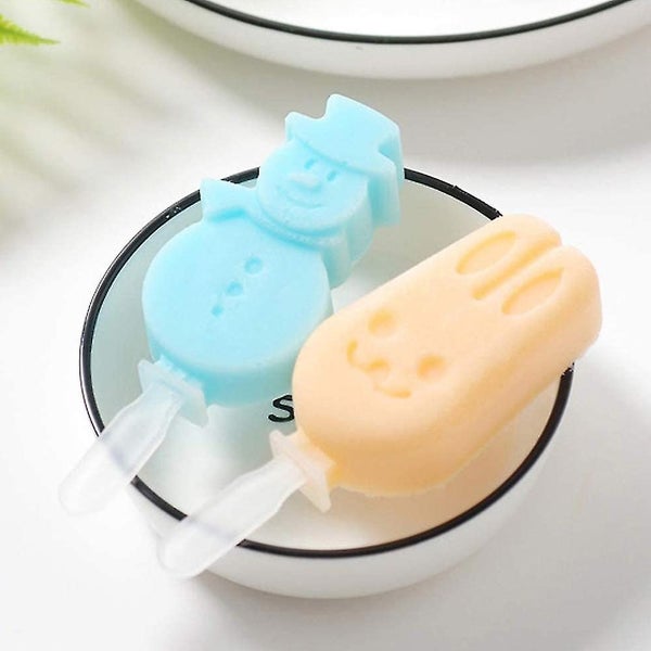 Siamese Ice Cream Mould with Lid - Silicone Homemade DIY Ice Cream Stick Mold Carousel 2