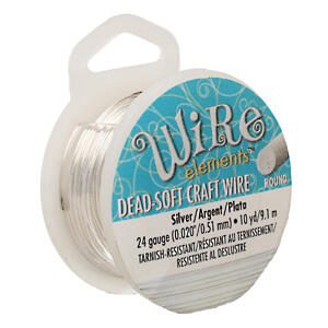 The Beadsmith Silver Color Wire (sml) 24 Gauge 9.1m Carousel 1