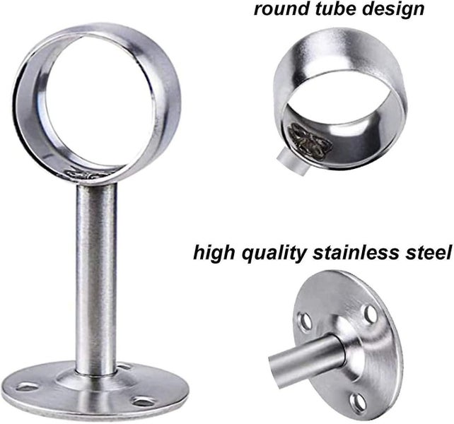 Ceiling Curtain Rod Support Brackets - 6-Piece Set for Indoor Curtain Rod Instal Carousel 2