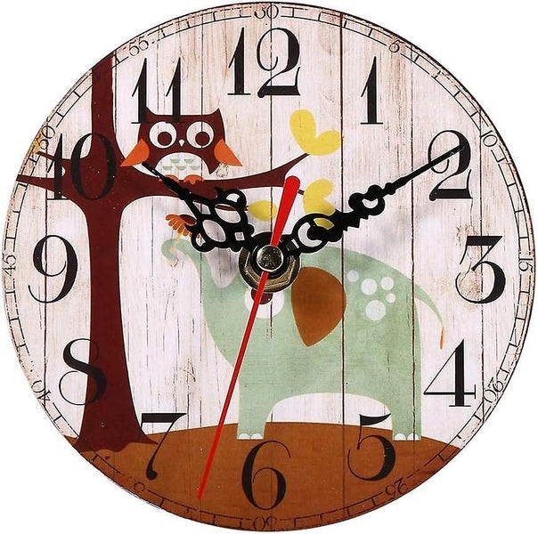 Antique Wall Clock 7 Types Creative Vintage Style Wooden Round Clocks Home Offic Carousel 1
