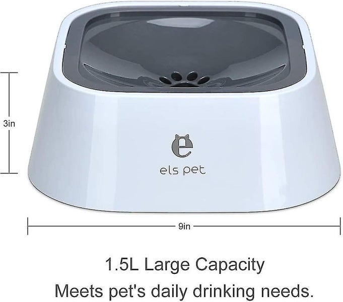 Floating Pet Water Bowl - 1.5L Automatic Dispenser for Dogs and Cats (Gray) Carousel 5