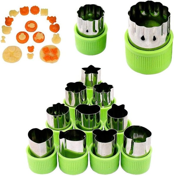 Vegetable Cutters Shapes Set, 12pcs Mini Cookie Vegetable Cutters Fruit Molds Fr Carousel 1