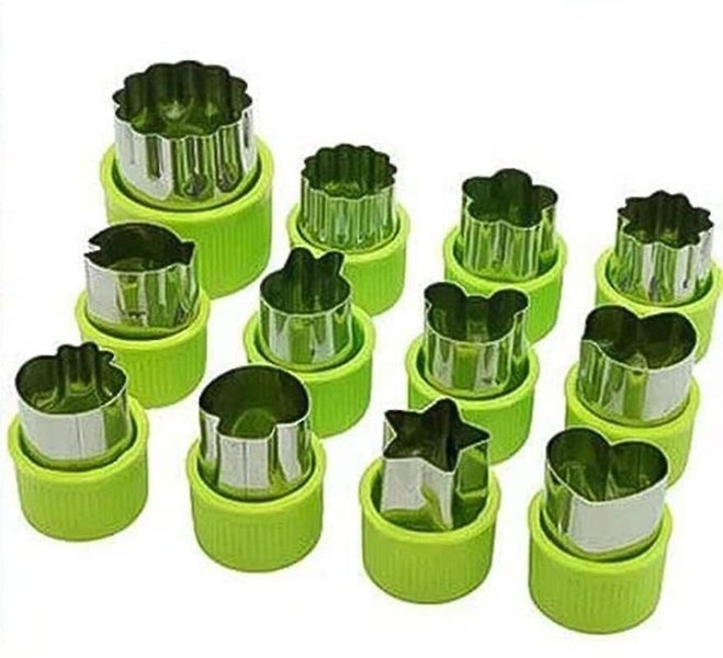 Vegetable Cutters Shapes Set, 12pcs Mini Cookie Vegetable Cutters Fruit Molds Fr Carousel 2
