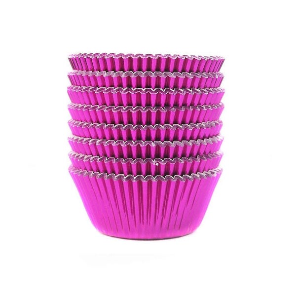 Purple Foil Metallic Cupcake Case Liners Baking Muffin Paper Cases 198 Pcs Carousel 1