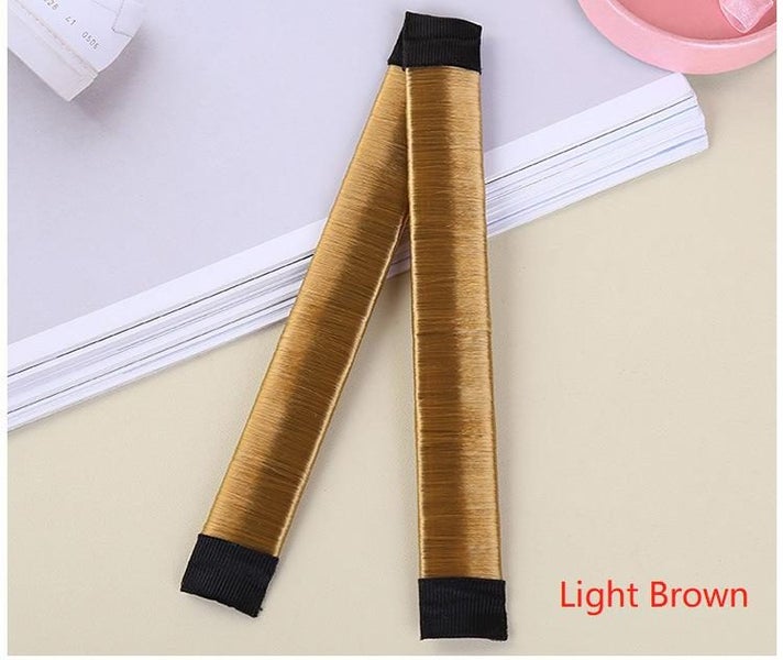 2pcs Women's Magic Hair Bun Maker Snap Styling Donut Former NEW Carousel 2