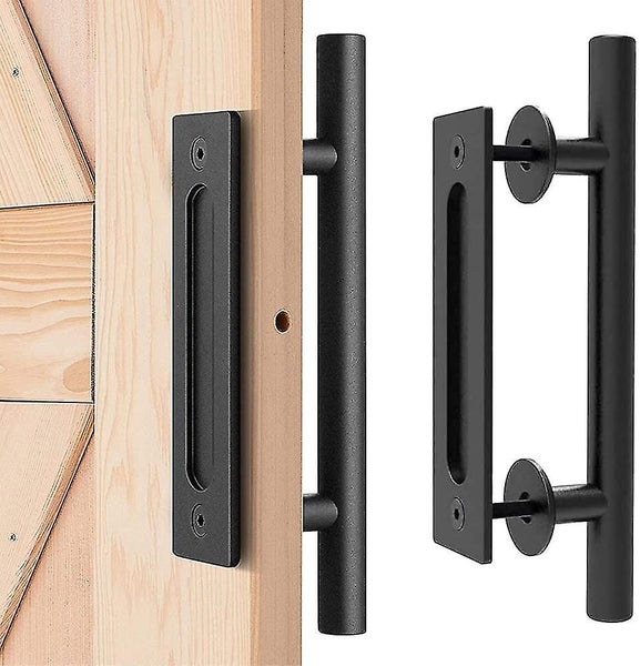 Heavy Duty Barn Door Handle - Sliding Door Pull Handle for Garage, Powder-Coated Carousel 1