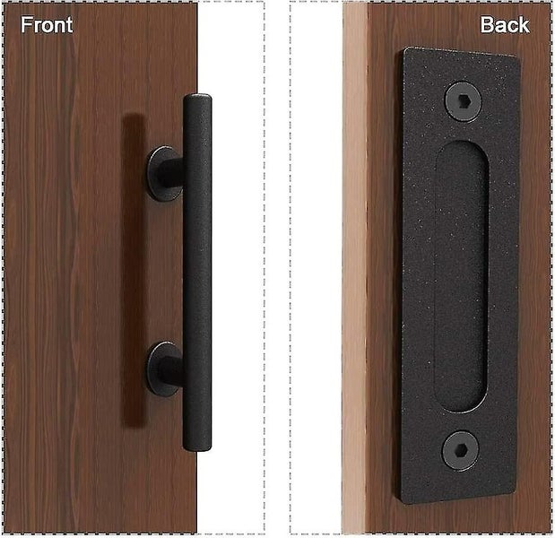 Heavy Duty Barn Door Handle - Sliding Door Pull Handle for Garage, Powder-Coated Carousel 5