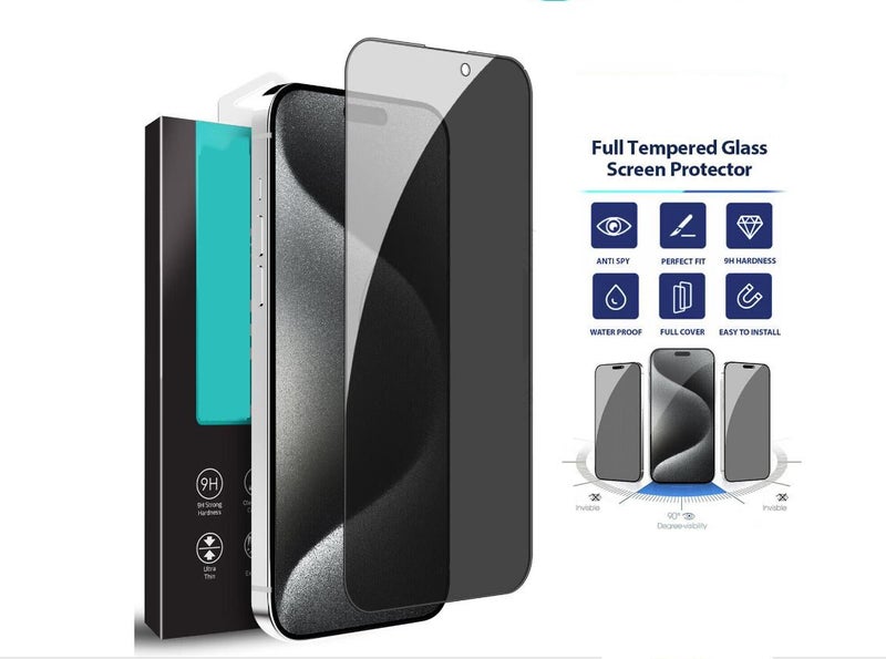 iPhone 16 Pro Max Tempered Glass Screen Protector Privacy, Boxed Carousel 1