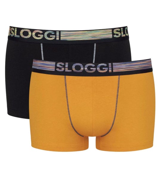 Sloggi Men Go ABC Natural Hipster C2P 2 Boxer Briefs Orange-Dark Combi CS Carousel 7