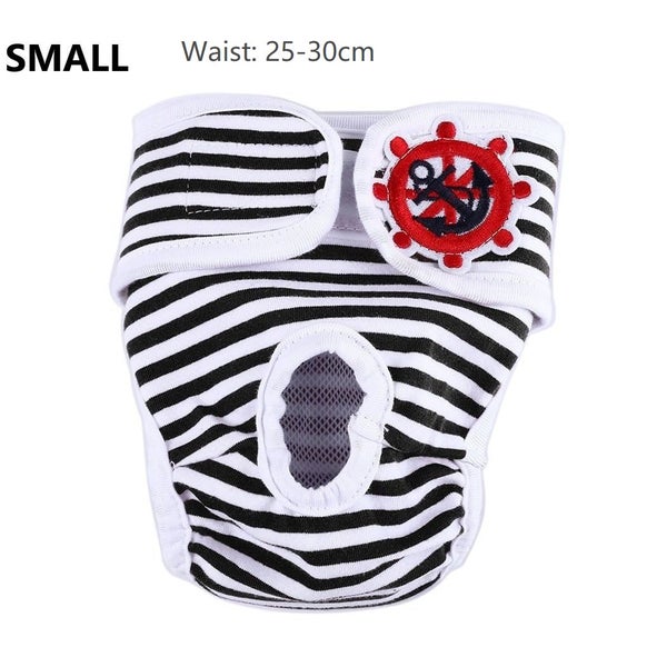 Cotton Sanitary Panty for Female Dogs - Pet Underwear Diaper Jumpsuit Carousel 2