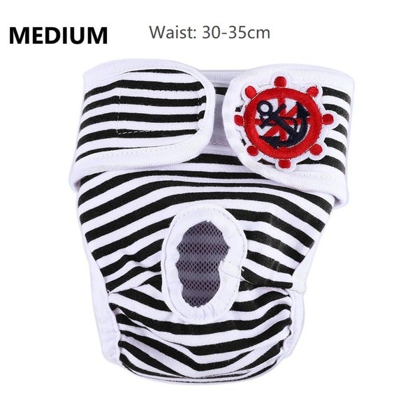 Cotton Sanitary Panty for Female Dogs - Pet Underwear Diaper Jumpsuit Carousel 1