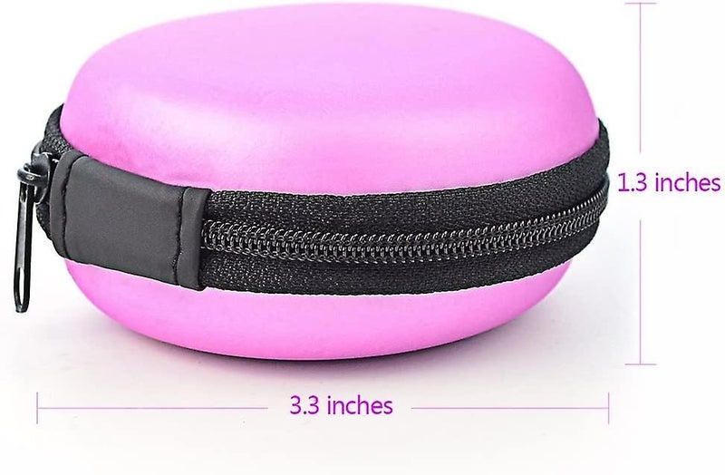 5pcs Earphone Carrying Case,round Shape Carrying Hard Eva Case Storage Bag For E Carousel 2