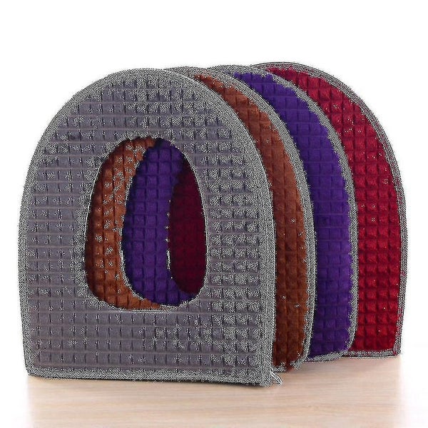 Toilet Seat Cover Bathroom Soft Thicker Warmer Stretchable Washable Carousel 5