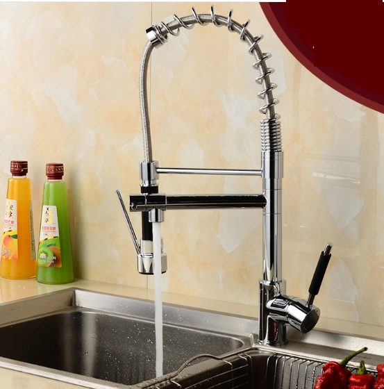 * Kitchen Mixer Tap ware with 2 flexible spout Carousel 2