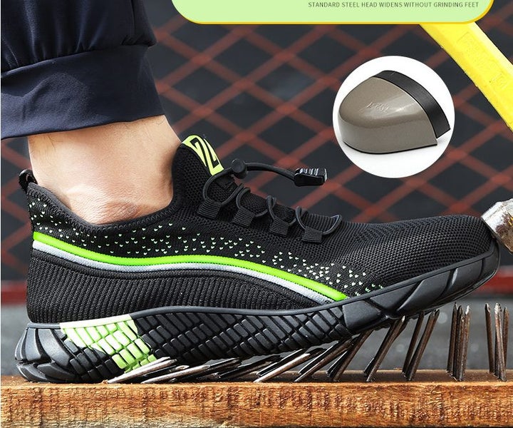Steel Toe Work Shoes Anti Piercing Lightweight Sneakers Hiking Shoes Carousel 2
