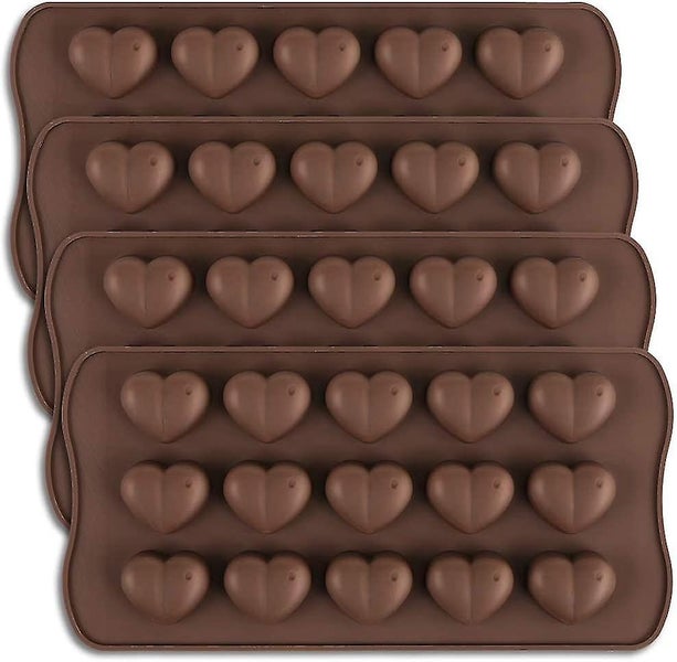 Silicone Chocolate Mold with 15 Heart Cavities - Perfect for Valentine's Day Tre Carousel 1