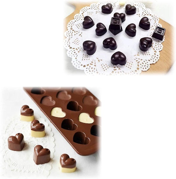 Silicone Chocolate Mold with 15 Heart Cavities - Perfect for Valentine's Day Tre Carousel 2