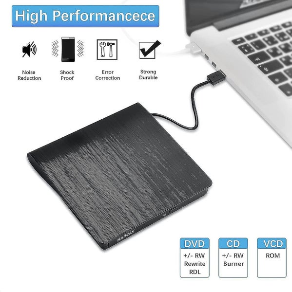 External Cd Dvd Drive, Usb 3.0 Portable Cd Dvd +/-rw Drive Ultra-thin Cd Dvd Rom Carousel 2