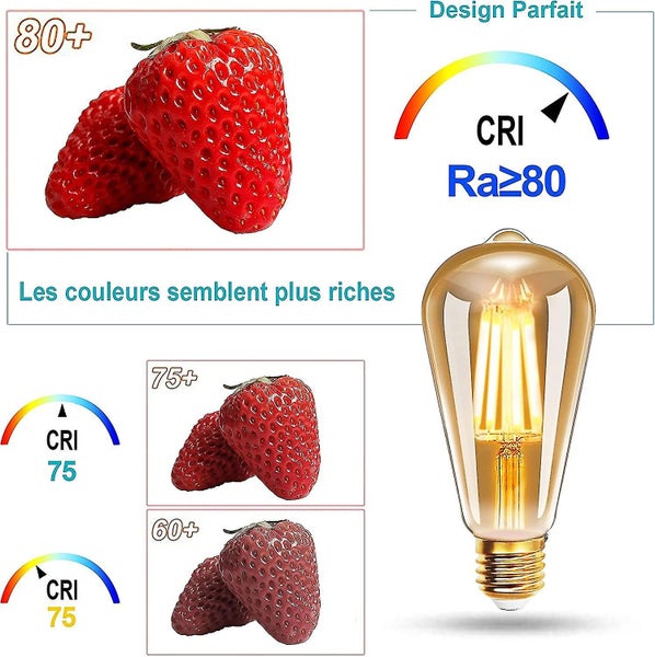 E27 ST64 LED Filament Bulb 4W 2200K Warm White - Vintage Edison Bulb (Pack of 6) Carousel 5