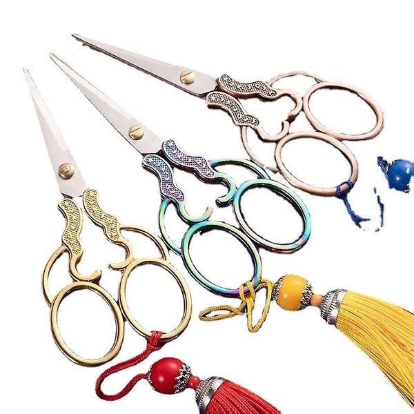 Stainless Steel Sewing Shears - Rainbow Embroidery Scissors For Diy Craft Carousel 1