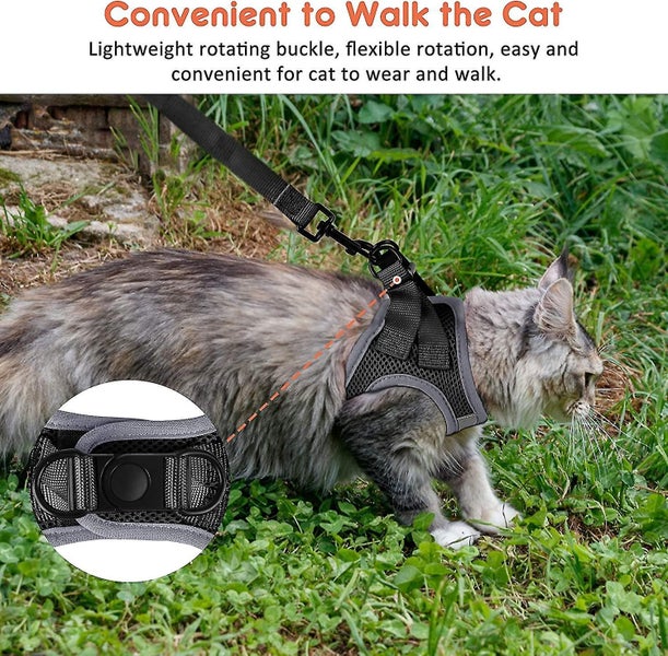 Breathable Adjustable Cat Harness - Lightweight Kitten Harness with Anti-Escape Carousel 5