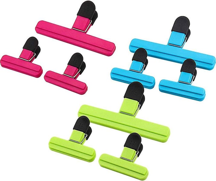 Bag Chip Clips, Fresh Food Clips, Photo File Clamps, For Kitchen Office (9 Clips Carousel 1